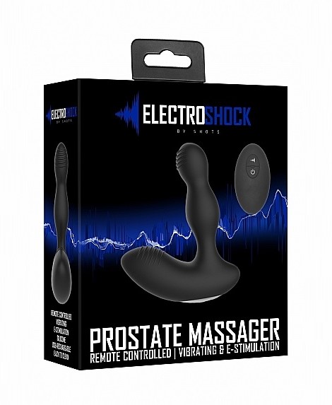 Массажер простаты с электростимуляцией и пультом управления Prostate massager Shots Electroshock