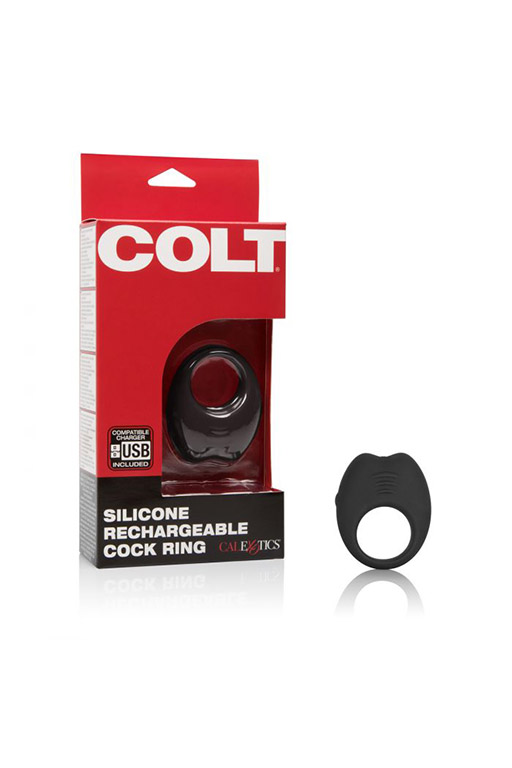 Перезарежаемое эрекционное кольцо с вибрацией Silicone Rechargeable Cock Ring COLT